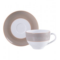 Xícara 185ml Chá Aurum Em Porcelana Decorada Tramontina